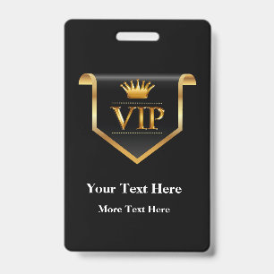 Klasse VIP-badge Bewerkbaar Budgetontwerp Badge