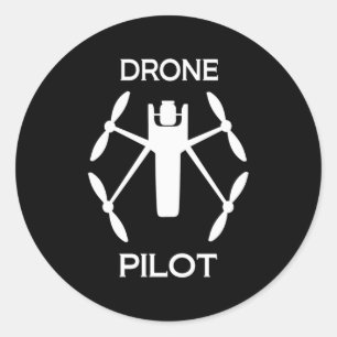 Klassen Drone Pilot Ronde Sticker
