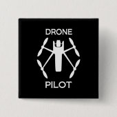 Klassen Drone Pilot Vierkante Button 5,1 Cm (Voorkant)