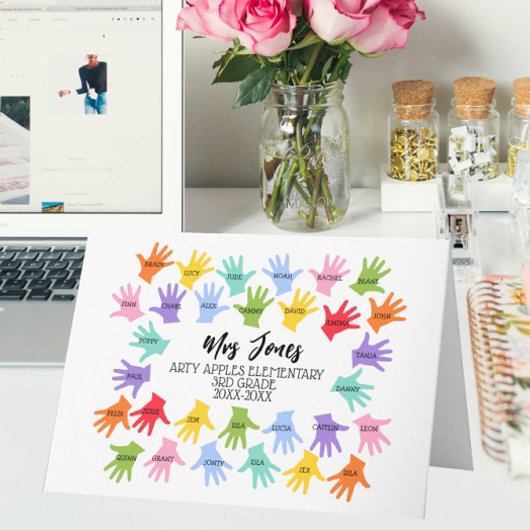 klassenamen leraar handdruk kaart