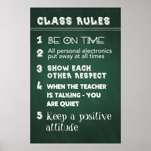 Klassenregels Poster (Voorkant)