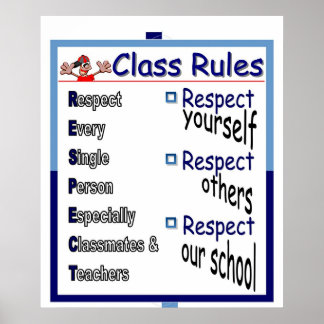 Klassenregels: respect poster