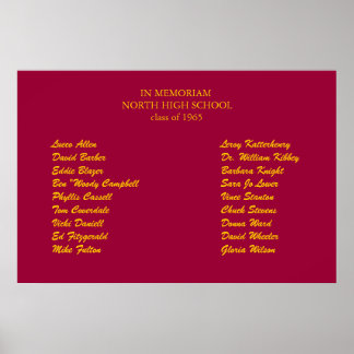 klassenreünie in het memorium poster