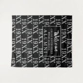 Klassereünie Zwart Klas Jaar Foto Rekwisiet Achter Wandkleed (Voorkant (horizontaal))