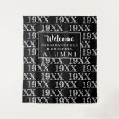 Klassereünie Zwart Klas Jaar Foto Rekwisiet Achter Wandkleed (Voorkant)