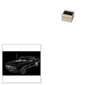 **KLASSIC CAR LOVER** WORD STEMP 	RUBBERSTEMPEL (Gestempeld)