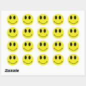Klassic Grinning Face Ronde Sticker (Vel)