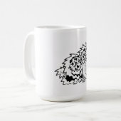 Klassiek 15 oz. mok met KCA-illustraties (Voorkant links)