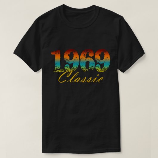 Klassiek 1969 T-shirt geboren in 1969 Birthday Gif (Design voorkant)