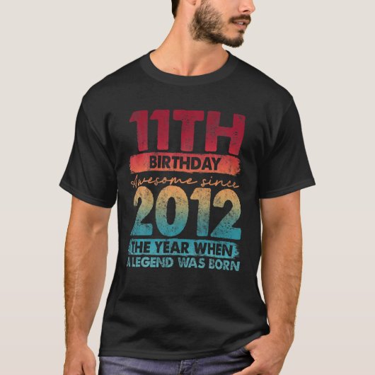 Klassiek 2012 11 Jaar Oude Cadeaus Beperkte Editie T-shirt (Voorkant)