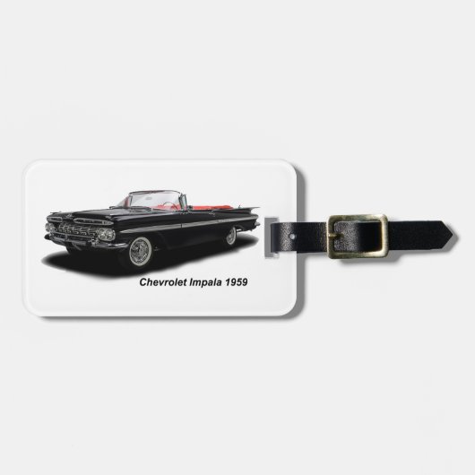 Klassiek afbeelding voor Bagagelabel met lederen r (Voorkant horizontaal)