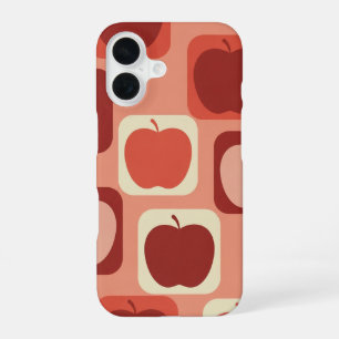 Klassiek afgerond appelpatroon iPhone 16 hoesje