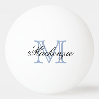 Klassiek afspelen | Monogram Naam Script Blue Init Pingpongballen