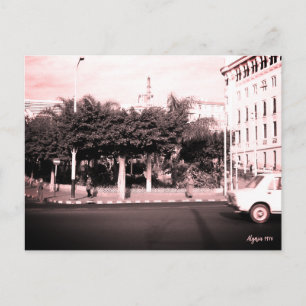 Klassiek Algerije Algiers auto's gebouw Briefkaart