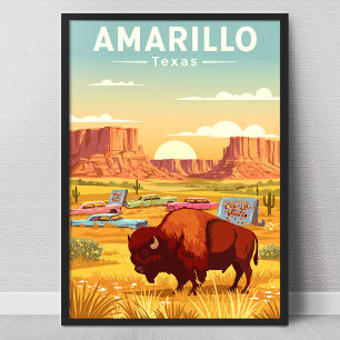 Klassiek Amarillo Texas Poster