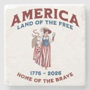 Klassiek Amerika 250e Verjaardag 1776-2026 Stenen Onderzetter
