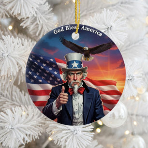 Klassiek Amerikaans patriottisme  Keramisch Ornament