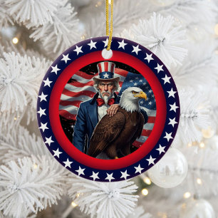 Klassiek Amerikaans patriottisme Keramisch Ornament