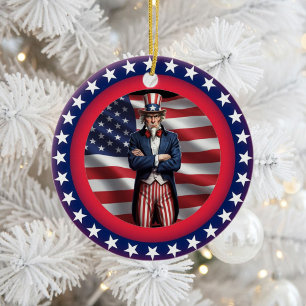 Klassiek Amerikaans patriottisme Keramisch Ornament