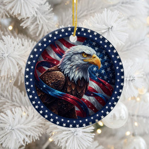 Klassiek Amerikaans patriottisme Keramisch Ornament
