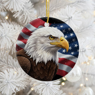 Klassiek Amerikaans patriottisme Keramisch Ornament