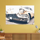 Klassiek Antiek Auto Verpakt Canvas Afdruk (Insitu (Woonkamer))