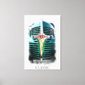 *~* Klassiek  Antiek Schilderen Oude Vrachtwagen Canvas Afdruk (Voorkant)