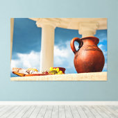 Klassiek antiek stilleven met een pitcher canvas afdruk (Insitu (Houten vloer))