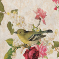 Klassiek Antiek  Vogel Rozen & Bloemen