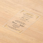 Klassiek Arabisch Engels Modern Moslim Acryl Uitnodigingen (Laagn)