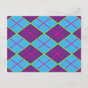 Klassiek Argyle-patroon Briefkaart