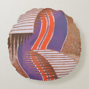 Klassiek Art Deco Jazz Pochoir Trap Patroon Rond Kussen