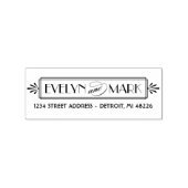 Klassiek Art Deco Monogram Retouradres Rubberstempel (Gestempeld)