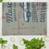 Klassiek auto retro ontwerp theedoek (Gevouwen)