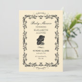 Klassiek   Baby shower Kaart (Staand voorkant)