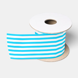 Klassiek babyblauw en wit nautisch gestreept prepp lint