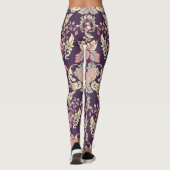 Klassiek barok,  bloemetjesbehang. leggings (Achterkant)