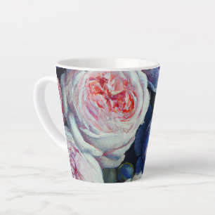 Klassiek barok Rozen bloemenontwerp Latte Mok