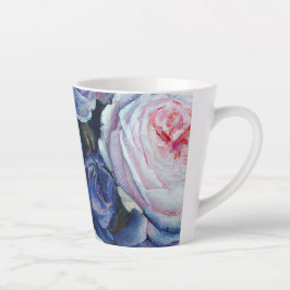 Klassiek barok Rozen bloemenontwerp Latte Mok