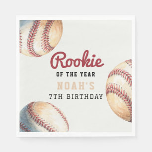 Klassiek baseball verjaardagsfeestje servet