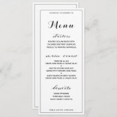 Klassiek  basismenu menu (Voorkant / Achterkant)