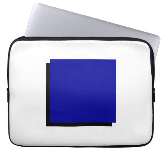 Klassiek Bauhaus Design Blauw Vierkant Laptop Sleeve