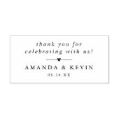 Klassiek bedankt Gepersonaliseerd huwelijk Rubberstempel (Afrduk)