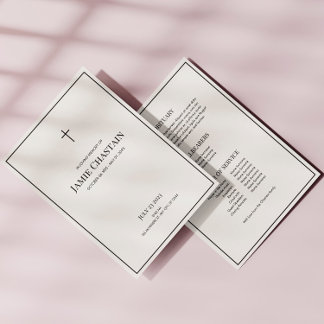 Klassiek bij het houden van geheugen - begrafenisv programma