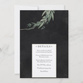 klassiek bladmiddernacht, polygoon uitnodiging (Achterkant)