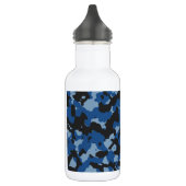 Klassiek blauw - Dusk Blue Camouflage Pattern Waterfles (Links)