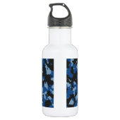 Klassiek blauw - Dusk Blue Camouflage Pattern Waterfles (Achterkant)
