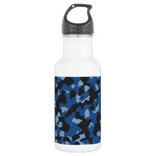 Klassiek blauw - Dusk Blue Camouflage Pattern Waterfles