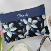 Klassiek blauw Elegant Bloemen Minimal Etui