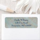 Klassiek blauw en koper etiket (Insitu)